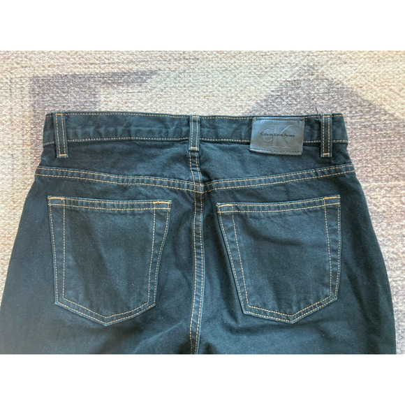Women's Sz 6 CALVIN‎ KLEIN Bootleg Five Pocket Black Jeans Denim - Picture 9 of 10